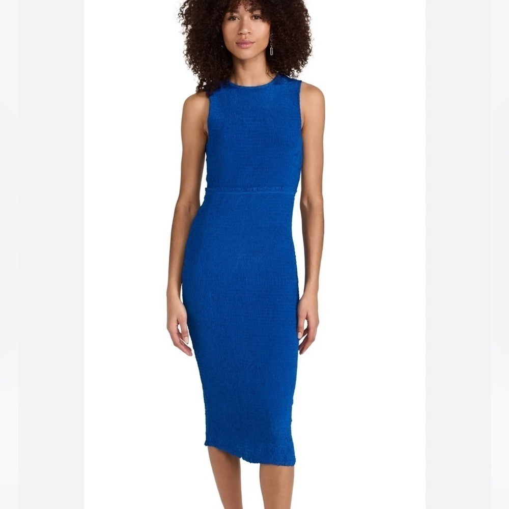 NWT Apiece Apart Suenos Smock Tank Dress azul blue midi